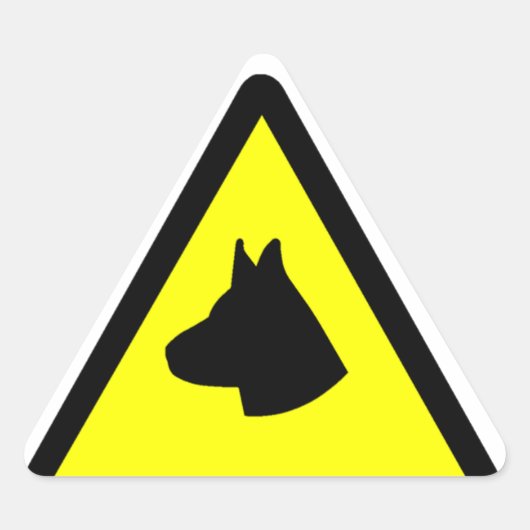 Sticker Triangulaire Symbole chien de garde (Devant)