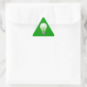 Sticker Triangulaire Symbole d'ampoule verte (Sac)