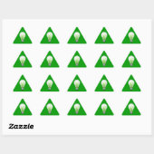 Sticker Triangulaire Symbole d'ampoule verte (Feuille)