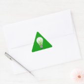 Sticker Triangulaire Symbole d'ampoule verte (Enveloppe)