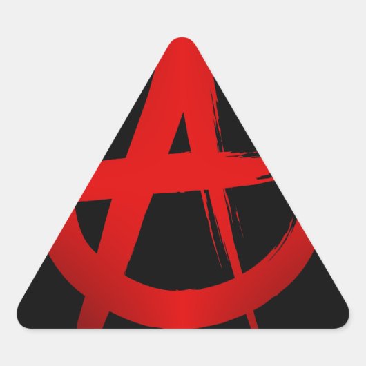 Sticker Triangulaire Symbole d'anarchie (Devant)