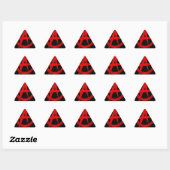 Sticker Triangulaire Symbole d'anarchie (Feuille)
