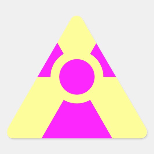 Sticker Triangulaire Symbole d'avertissement de rayonnement (Devant)