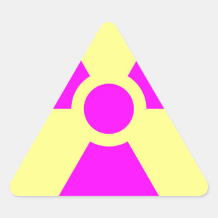 Sticker Triangulaire Symbole d'avertissement de rayonnement