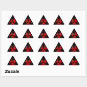 Sticker Triangulaire Symbole de bioaléa rouge (Feuille)