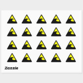 Sticker Triangulaire Symbole de danger du tsunami (Feuille)