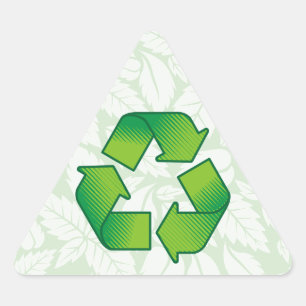 Sticker Triangulaire Symbole de recyclage