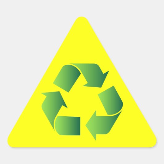 Sticker Triangulaire Symbole de recyclage vert (Devant)