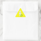 Sticker Triangulaire Symbole de recyclage vert et homme (Sac)