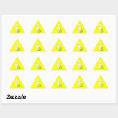 Sticker Triangulaire Symbole de recyclage vert et homme (Feuille)