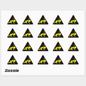 Sticker Triangulaire Symbole de stress (jaune sur noir) (Feuille)