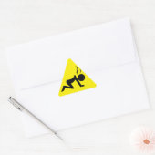Sticker Triangulaire Symbole de stress (Noir sur Jaune) (Enveloppe)