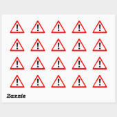 Sticker Triangulaire Symbole du triangle d'attention (Feuille)