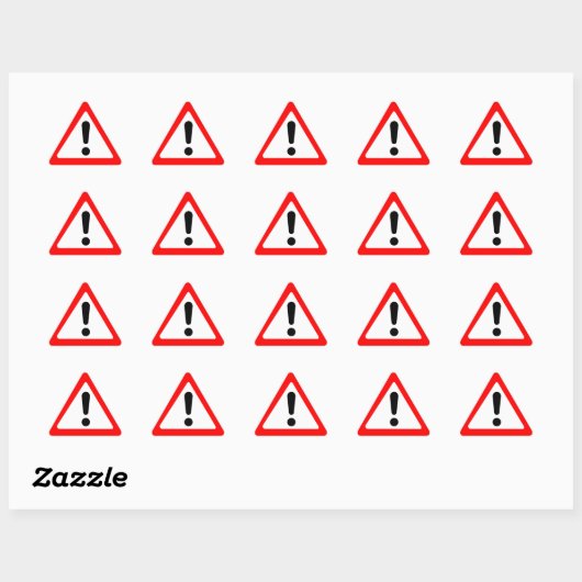 Sticker Triangulaire Symbole du triangle d'attention (Feuille)