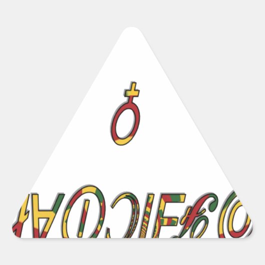 Sticker Triangulaire Symbole féminin inversé "OFFICIAL" Imprimer (Devant)