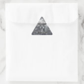 Sticker Triangulaire Symbole Gemini Zodiac en Grunge style dévêtu (Sac)