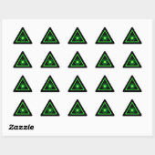 Sticker Triangulaire Symbole laser vert et noir (Feuille)