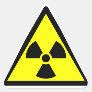 Sticker Triangulaire Symbole radioactif officiel de minette