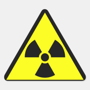 Sticker Triangulaire Symbole radioactif officiel de minette