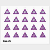 Sticker Triangulaire Symbole Zodiaque Aquarius sur le camouflage numéri (Feuille)