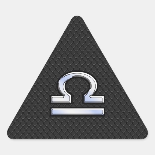 Sticker Triangulaire Symbole Zodiaque de Libra élégant Décor de peau de (Devant)