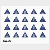 Sticker Triangulaire SYMBOLE Zodiaque Gemini Camouflage numérique bleu (Feuille)