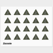 Sticker Triangulaire SYMBOLE Zodiaque Gemini sur Camouflage numérique v (Feuille)