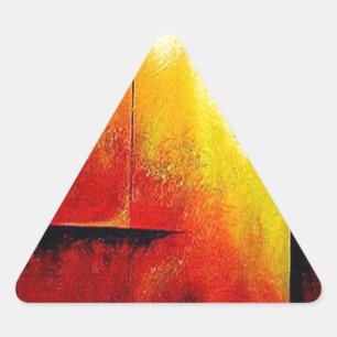 Sticker Triangulaire Tableau Abstrait de Hizli
