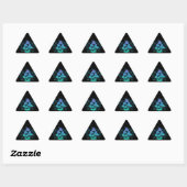 Sticker Triangulaire Tabourets dans Bushes (Feuille)