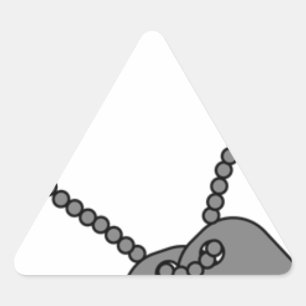 Sticker Triangulaire Tag Chien Les troupes du service militaire appuien