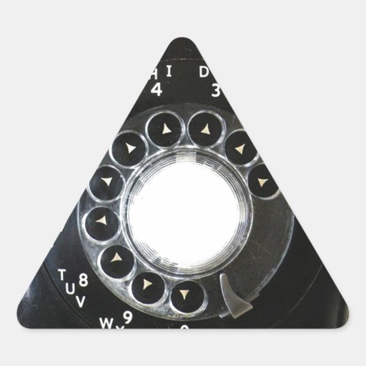 Sticker Triangulaire Téléphone Rotary (Devant)