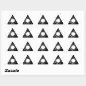 Sticker Triangulaire Téléphone Rotary (Feuille)
