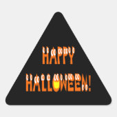 Sticker Triangulaire Texte de squash d'Halloween (Devant)