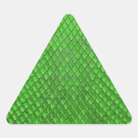 STICKER TRIANGULAIRE TEXTURE DE LA PEAU DE PYTHON VERT (Devant)