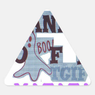 Sticker Triangulaire TGIF Hakuna Matata mains off Boo Drôle Visage