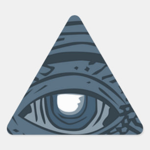 Sticker Triangulaire Théoriste de la conspiration Illuminati Pyramid Oe