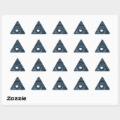 Sticker Triangulaire Théoriste de la conspiration Illuminati Pyramid Oe (Feuille)