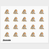 Sticker Triangulaire Tigress and Cub (Feuille)