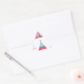 Sticker Triangulaire tipi rose (Enveloppe)