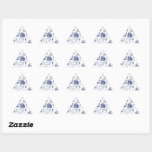 Sticker Triangulaire Toile à coudre vintage (Feuille)