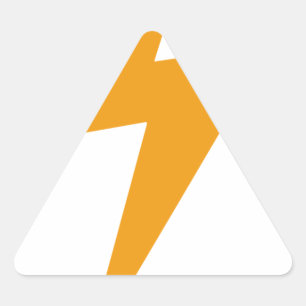 Sticker Triangulaire Tonnerre Énergie Jaune Imprimé