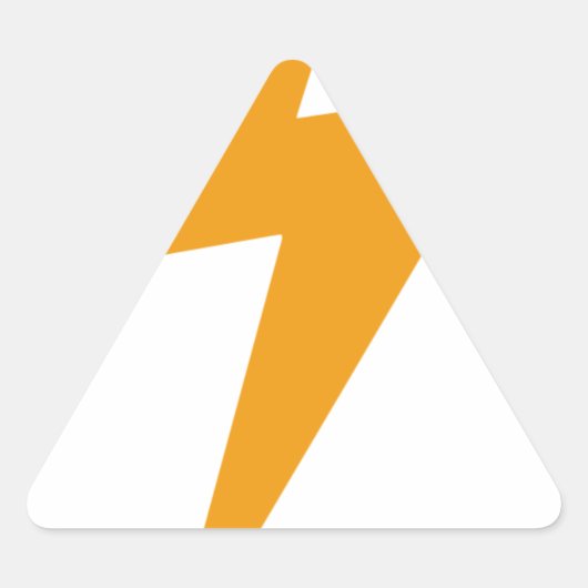 Sticker Triangulaire Tonnerre Énergie Jaune Imprimé (Devant)