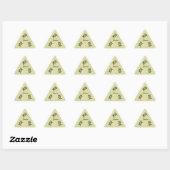 Sticker Triangulaire Tortues de mer DIY sur jaune (Feuille)