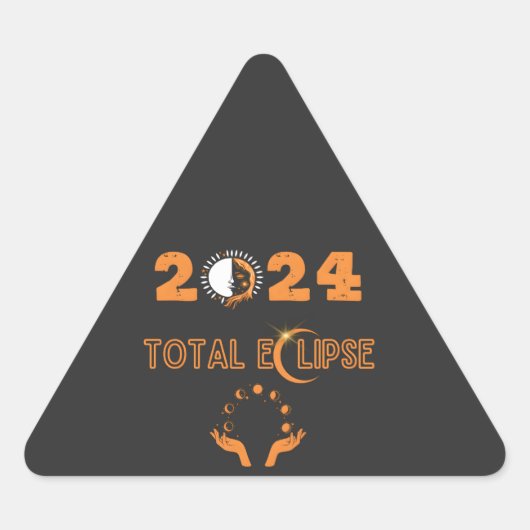 Sticker Triangulaire Total éclipse 2024 (Devant)