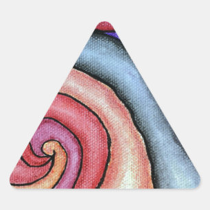 Sticker Triangulaire Tourbillon d'aquarelle