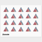 Sticker Triangulaire Tourbillon d'aquarelle (Feuille)