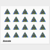 Sticker Triangulaire Tradition bleue (Feuille)