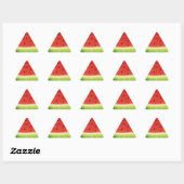 Sticker Triangulaire Tranche géante de pastèque à l'aquarelle mignonne (Feuille)