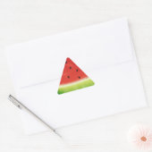 Sticker Triangulaire Tranche géante de pastèque à l'aquarelle mignonne (Enveloppe)