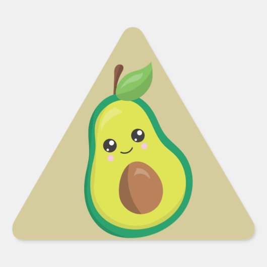 Sticker Triangulaire Triangle Avocado (Devant)